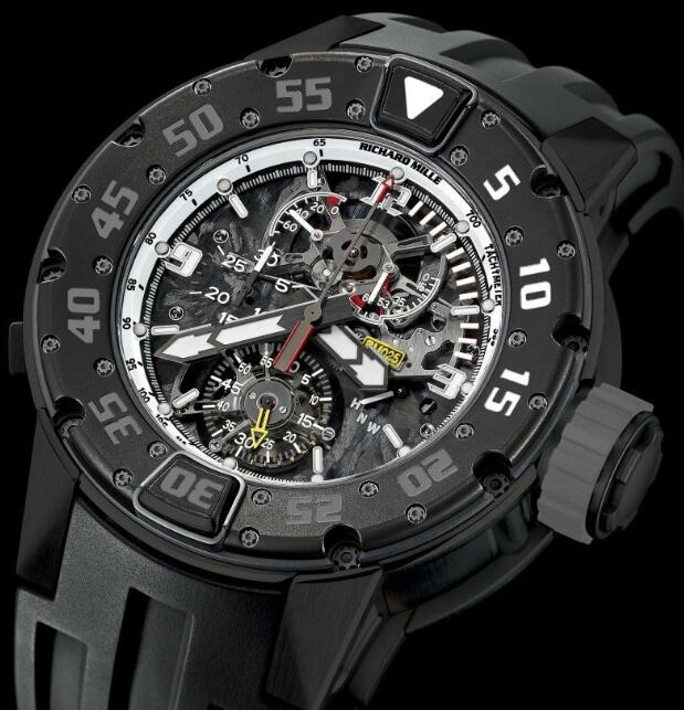 Richard Mille Replica Watch RM 025 Tourbillon Chronograph Diver Black